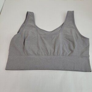 Women's 32 Degrees XXL Cool Steel Gray Seamless Racerback Unpadded Sports Bra